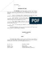 Affidavit of Loss-06.22.2007