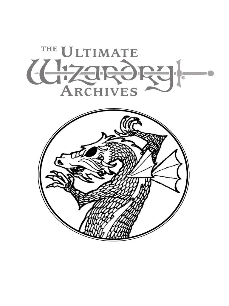 ウィザードリィ アーカイブス 説明書「WIZARDRY ARCHIVES