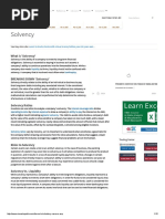 Solvency and Its Ratios