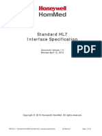 P4610.01 Honeywell HomMed Standard HL7 Interface Specification