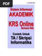 Download Desain ERD dan Analisis Sistem Informasi Akademik Kampus - KRS Online - Berbasis Web by Bunafit Nugroho SKom SN33970568 doc pdf