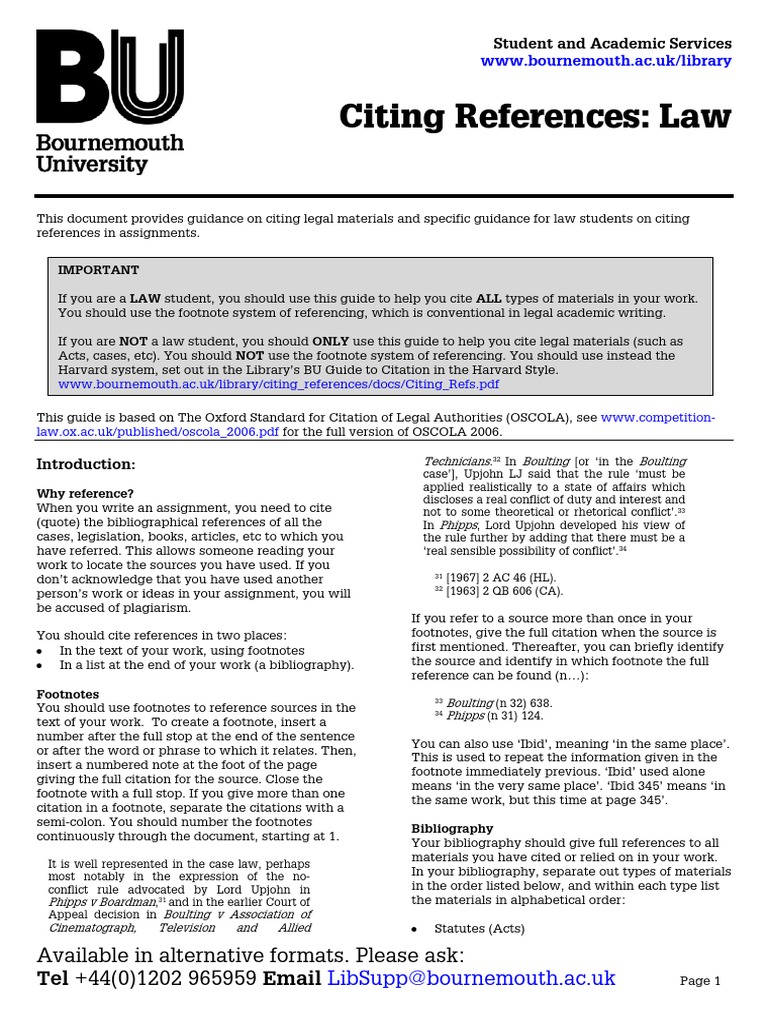 Footnote Guidance (Legal Aspect in Business) Case