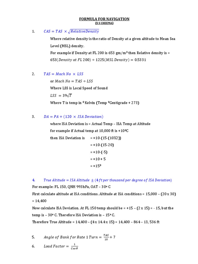 Formula For Navigation PDF Cartography Geography