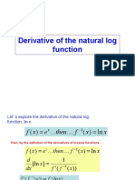 Derivative of The Natural Log Function PDF