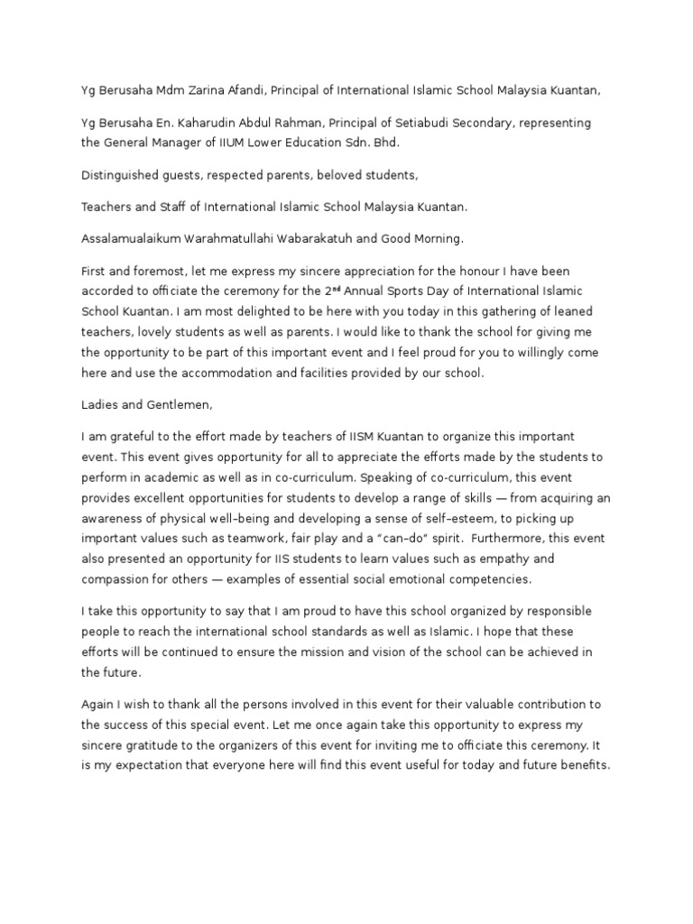 Officiate Speech Sports Day Quality Of Life Behavioural Sciences