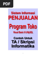 Download Desain ERD Dan Analisis Program Toko Dg Visual Basic 6 - Program Kasir - Program Penjualan Barang dengan Visual Basic dan MySQL by Bunafit Nugroho SKom SN33971749 doc pdf