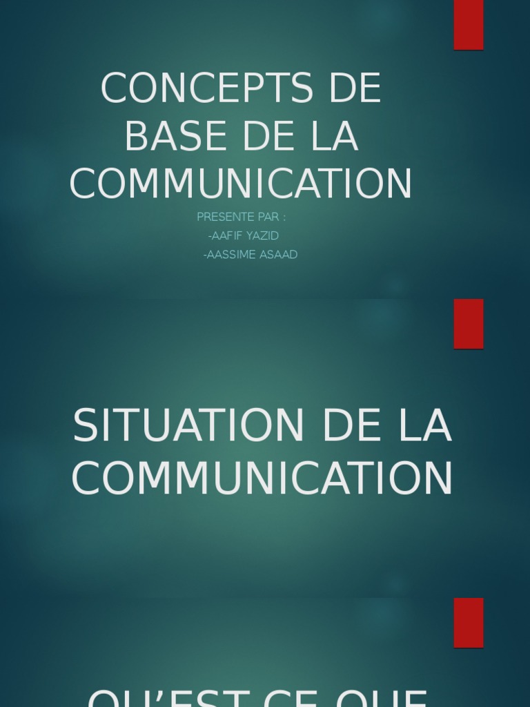 Concept de Base de La Communication. | PDF | la communication | Sémiotique