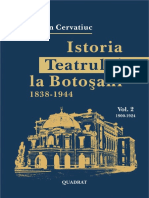 Cervatiuc Stefan Istoria Teatrului La Botosani Vol 2 1900 1924