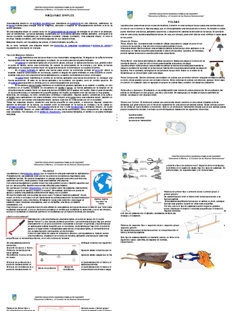 Ficha de Trabajo 2. Máquinas Simples