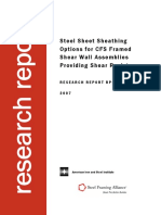 Steel Sheet Sheathing Options For Cold-Formed Steel Framed Shear Wall Assemblies Providing Shear Resistance PDF