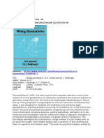 M. Rizky Pratama 1031511033 Teknik Pertambangan 4B Buku Yang Berhubungan Dengan Geostatistik