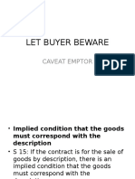 Let Buyer Beware