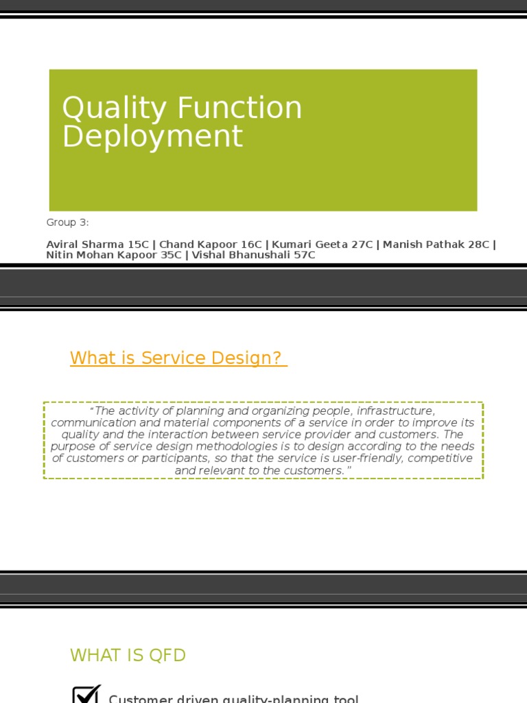 Quality Function Deployment PDF Matrix (Mathematics) Business