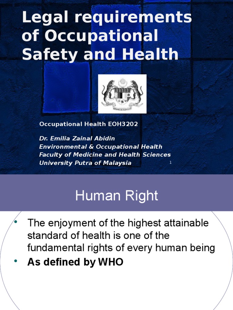 Legal Framework for Occupational Safety | PDF | Occupational Safety And ...