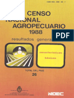 Censo Nacional Agropecuario 1988 - Total Pais