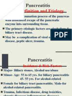 Definition and Etiology: Pancreatitis