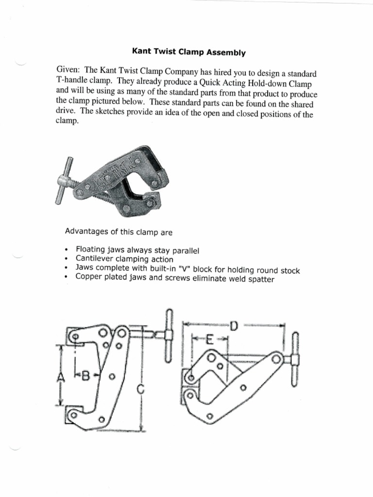 Kant Twist Clamp Assembly PDF Sheet Metal Industries