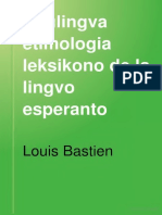 Naŭlingva Etimologia Leksikono de La Lingvo Esperanto - Louis Bastien