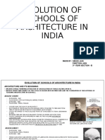 EVOLUTION OF SCHOOLS OF ARCHITECTURE IN INDIA