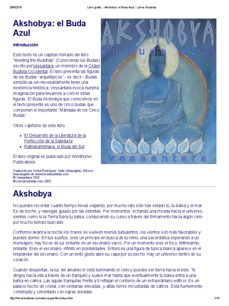 Akshobya - El Buda Azul - Libros Budistas | PDF | Śūnyatā | Gautama Buddha