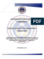 Modelo Educativo y Pedagogico de La Una Chimborazo 2014