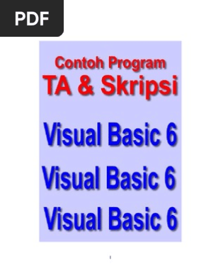 Program Contoh Ta Dan Skripsi Dengan Visual Basic 6