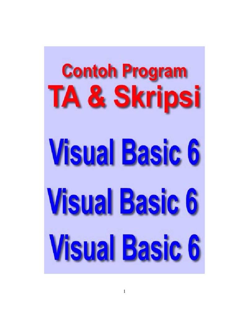 Contoh Program Visual Basic untuk Skripsi | PDF