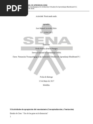 Plantilla Para Trabajos Sena Copia Aprendizaje Maestros