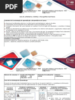 Activity Guide and Evaluation Rubric - Unit 1 Step 1 Recognition Task