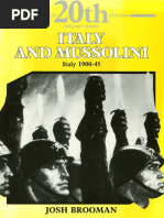 Josh Brooman Italy & Mussolini Italy 1900-45