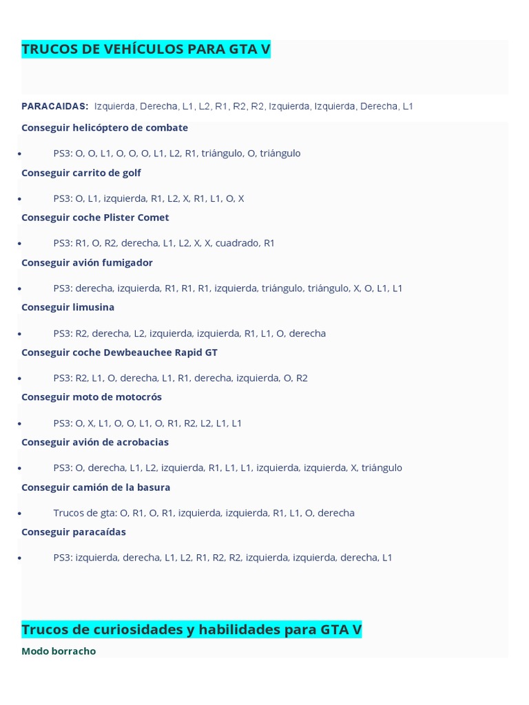 Truco para sacar el helicóptero  Trucos para gta v, Trucos de gta
