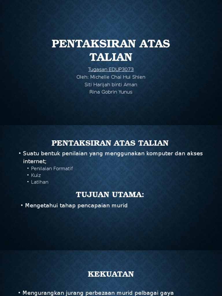 Pentaksiran Atas Talian (2)