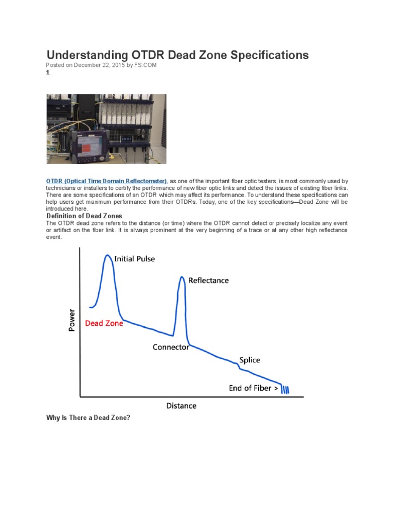 Understanding OTDR Dead Zone Specifications Optical Fiber Attenuation
