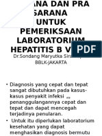 Sarana Dan Pra Sarana Untuk Pemeriksaan Lab HBV