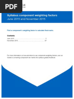 Syllabus Component Weighting Factors