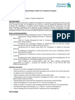 Test Job Description - Change Management Analyst - Global Tax Compliance Programme