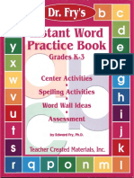 Fry Edward Instant Word Practice Book Grades k3