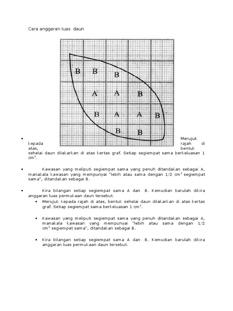 Cara Anggaran Luas Daun Pdf
