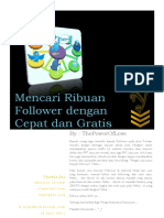 Mencari Ribuan Follower Twitter Dengan Cepat Dan Gratis