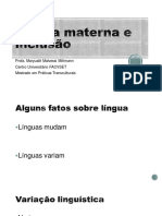 Língua Materna e Inclusão