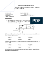 E - 1: Rectificadores Polifásicos Objetivo: Repasar Los Tópicos de Rectificación Monofásica y Trifásica. Evaluación