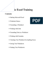 Basic Excel Training