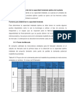 EDGAR, PARTE I, Determinación de La Capacidad Instalada