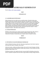 Download ANALISIS KEBIJAKAN KESEHATAN by Enang Tatang SN339786584 doc pdf