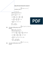 Solution of Practice Exercise For Lecture 19