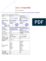 Comparison Oracle vs. PostgreSQL