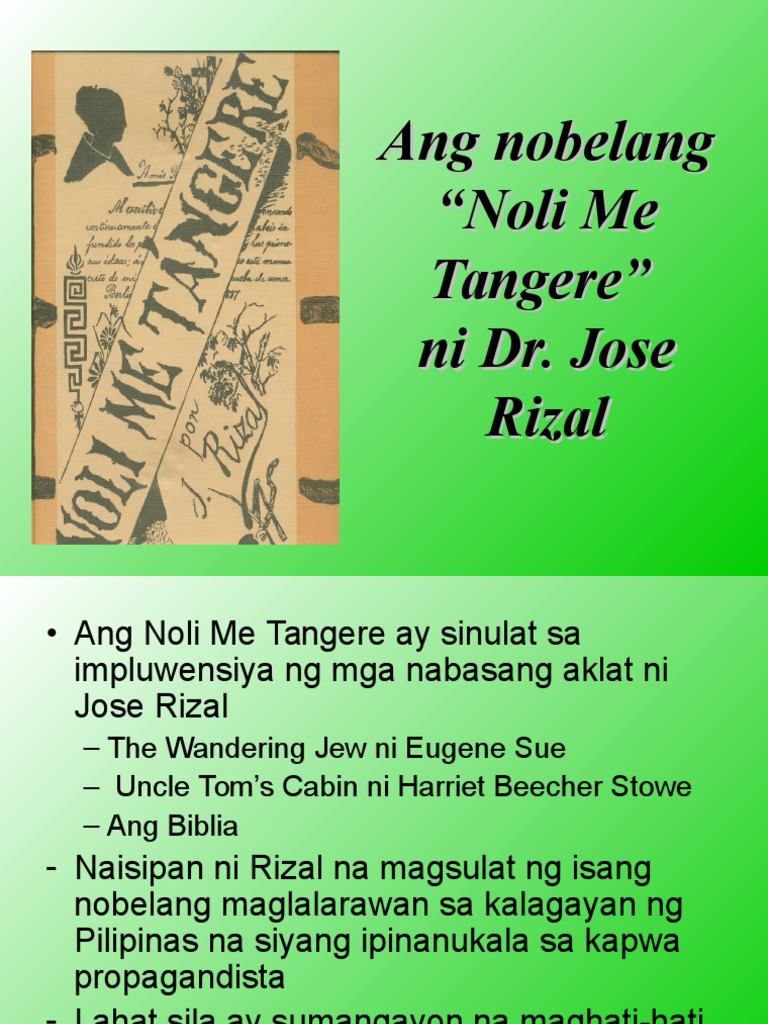 Tungkol Saan Ang Aklat Na Noli Me Tangere