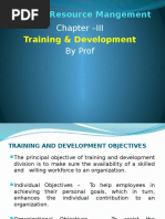 Human Resource Mangement: Training & Development