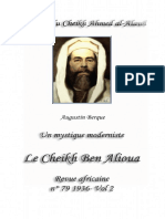 Un Mystique Moderniste Le Cheikh Ben Alioua Revue Africaine n 79 1936 Vol 2