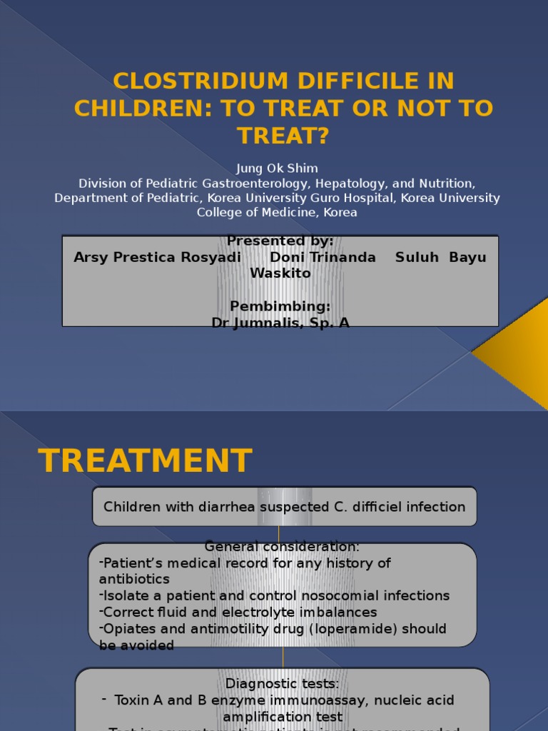 C. Difficile Treatment in Children | PDF